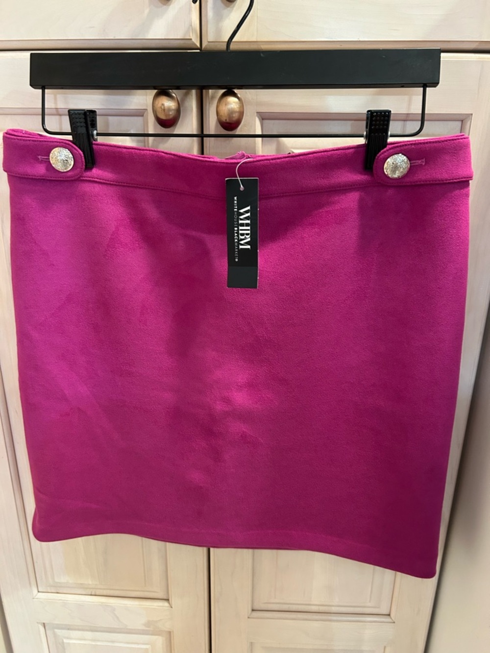 White House Black Market Purple Suede Boot Skirt Women’s Size 6 NWT